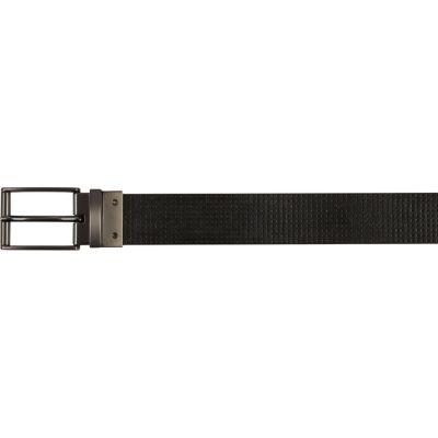 White reversible perforated belt